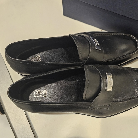 Brand new black luxury formal loafers shoes by Cavalli Class - Picture 6 of 6